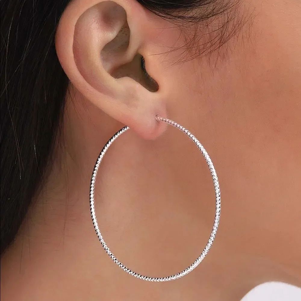 âšHPâšMia FioreâStirlingâSilverâHoopâEarringsâš